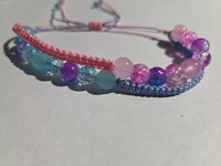 Pink & Blue Harmony Macramé Bracelet