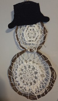 Country Cottage Winter Snowman Wall Hanging