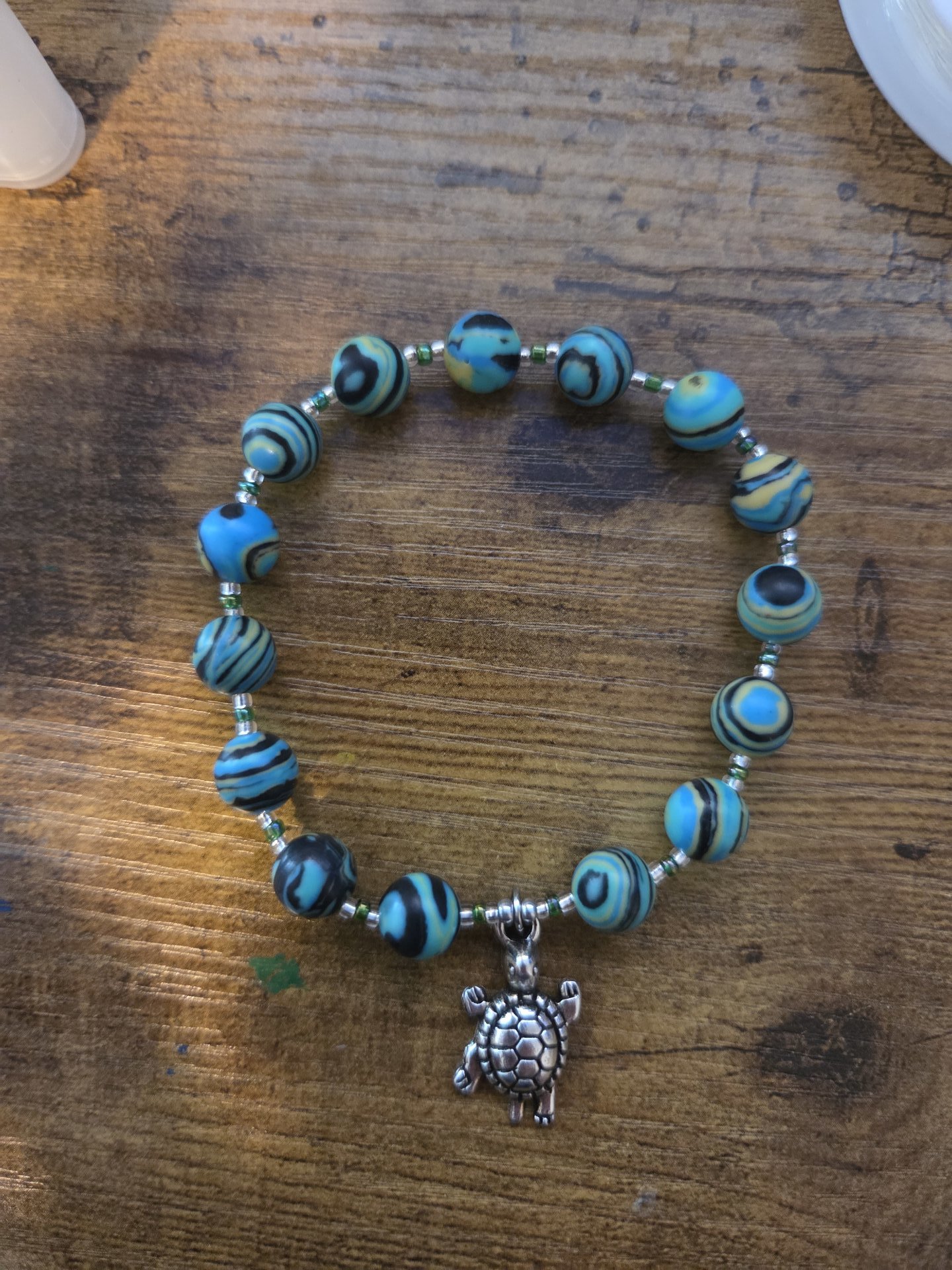 Enchanted Pond Silver Turtle Bracelet