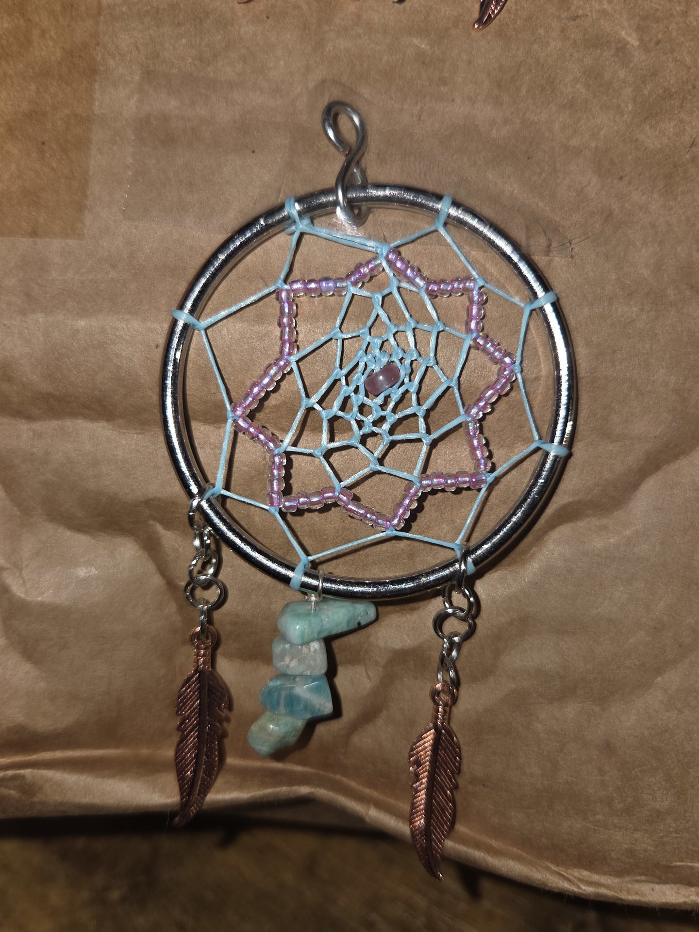  Dreamcatcher earring and necklace gemstone jewelry set