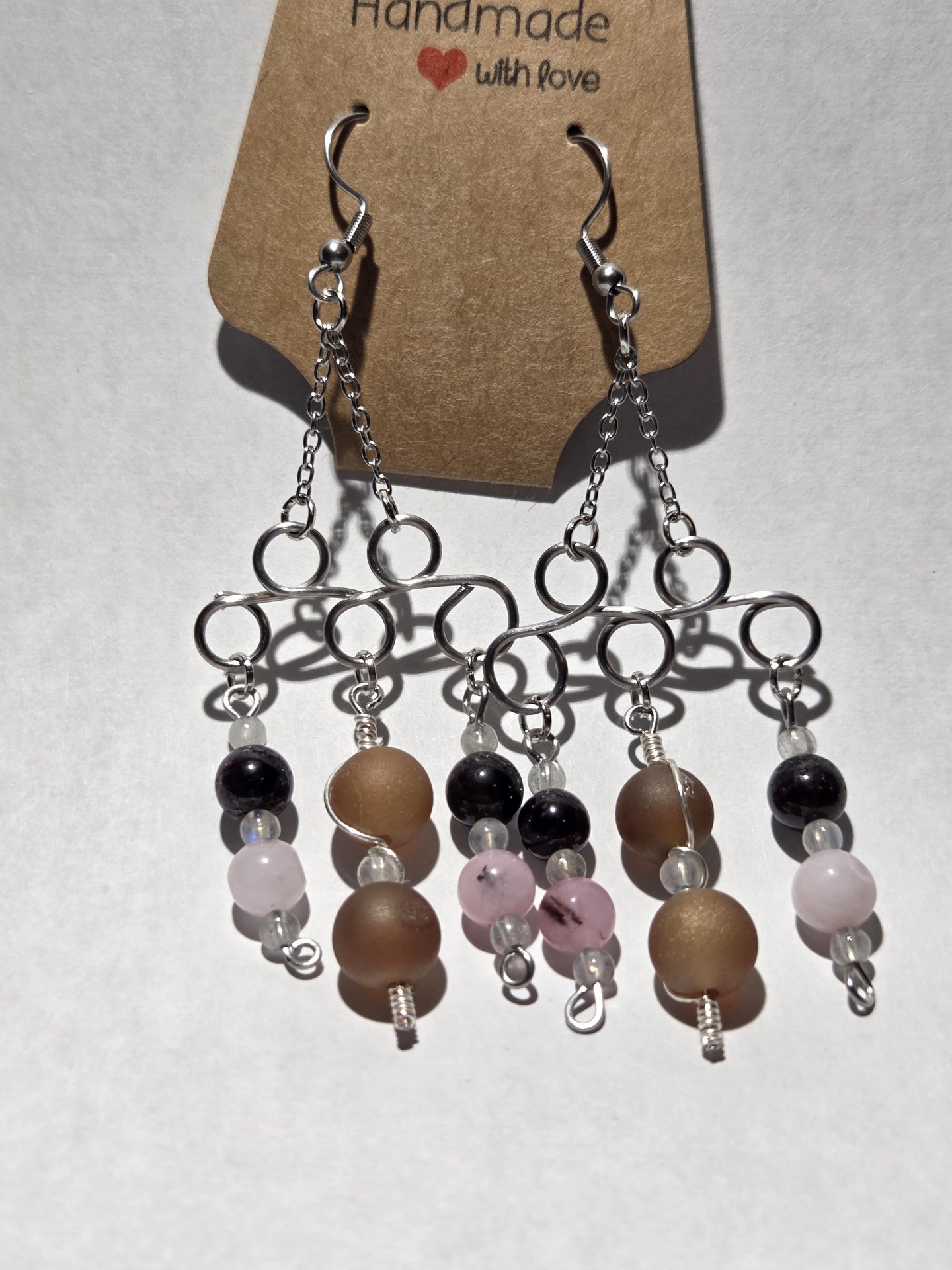Custom Gemstone Chandelier Earrings - Choose your Crystal