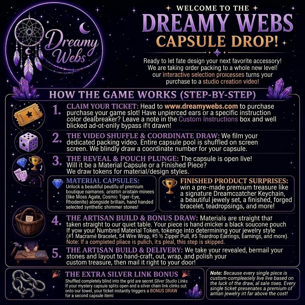 Dreamy Webs Mystery Capsule Drop-Come Join the Fun!!